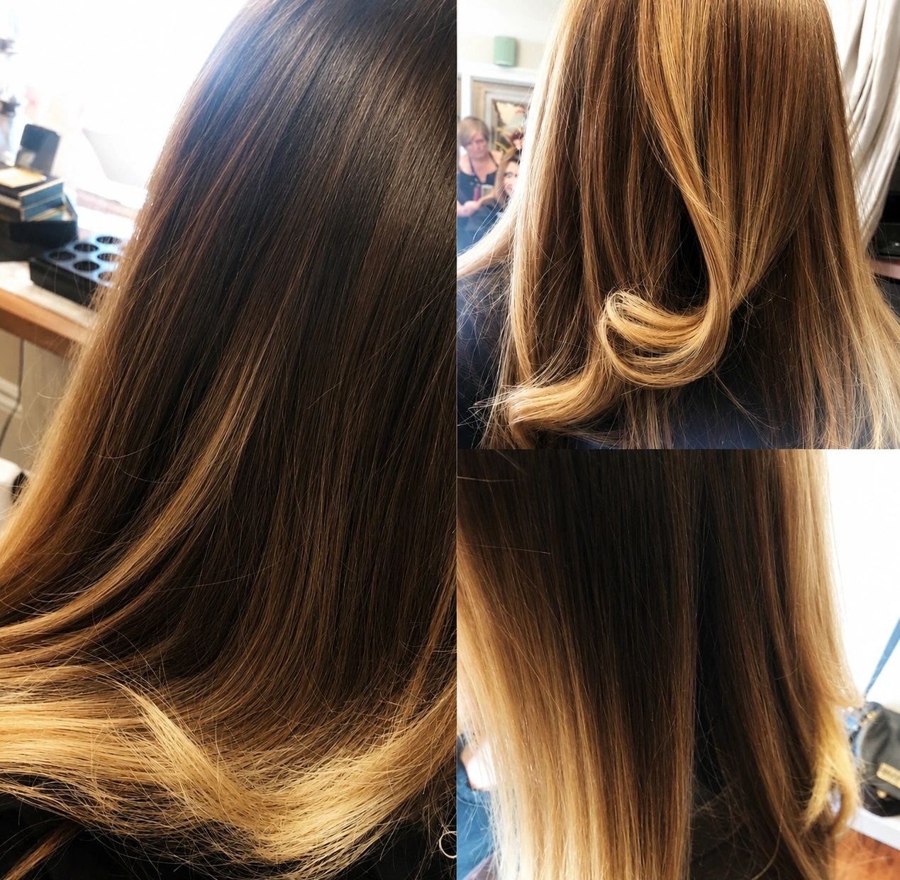 Brunette hair color transformation